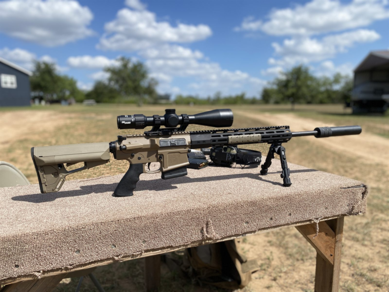 18" Overwatch H DMR in .308 Win, built by Big Mike's Outpost on the bench