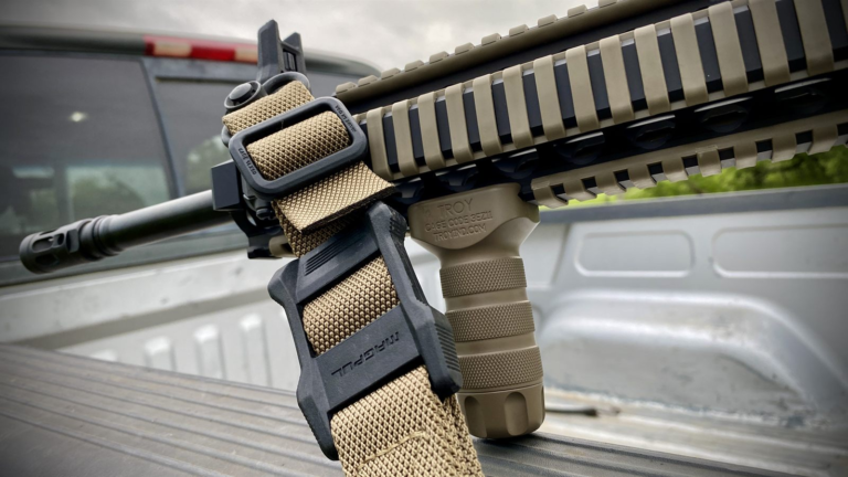 Combat Defender Troy vertical grip and Magpul sling mount