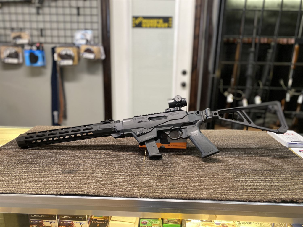 Folding-stock pistol-caliber carbine