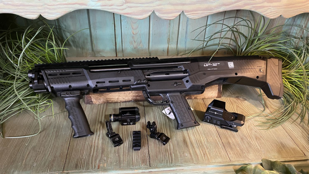 DP-12 shotgun with optics and accessories