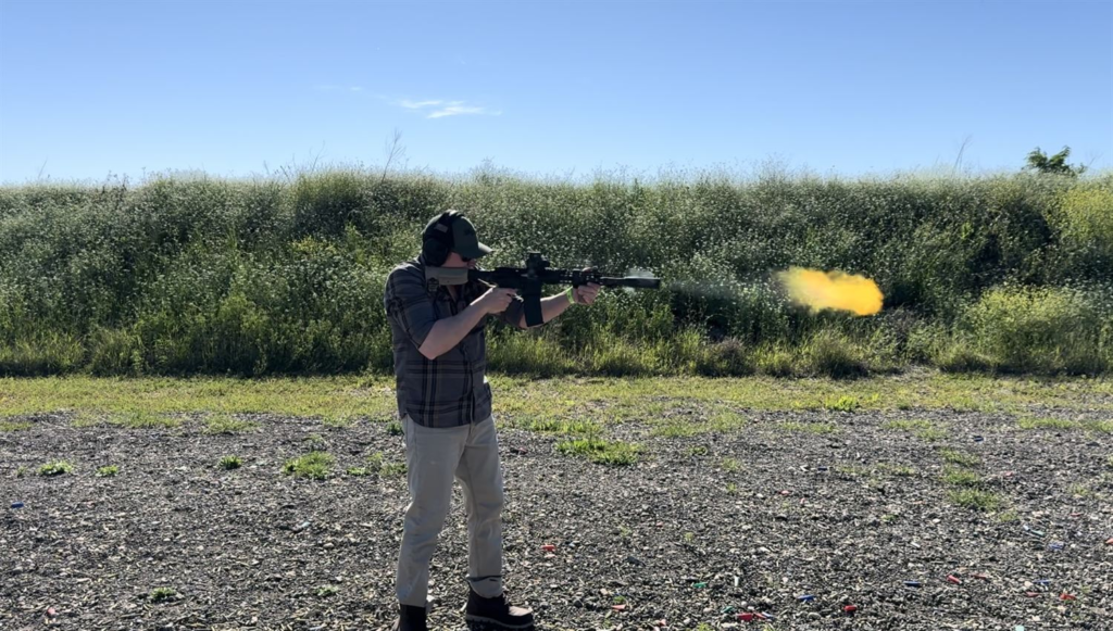 Shooting a Big Mike's Outpost AR on the range